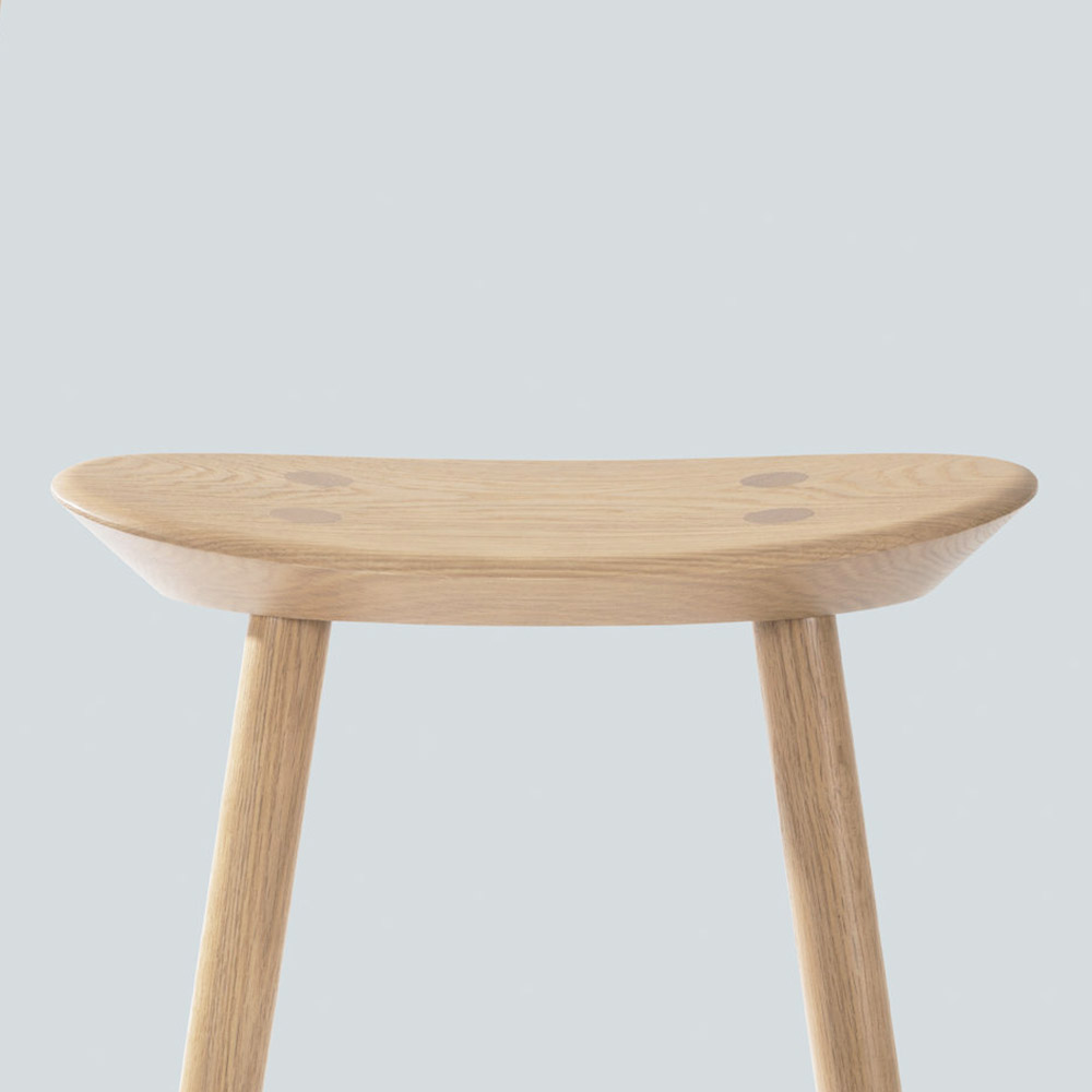 浜本工芸 スツール「No.7553」高さ50cm オーク材 プレミアムオーク(PR)色［No.7550］