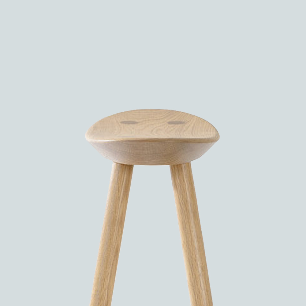 浜本工芸 スツール「No.7553」高さ50cm オーク材 プレミアムオーク(PR)色［No.7550］