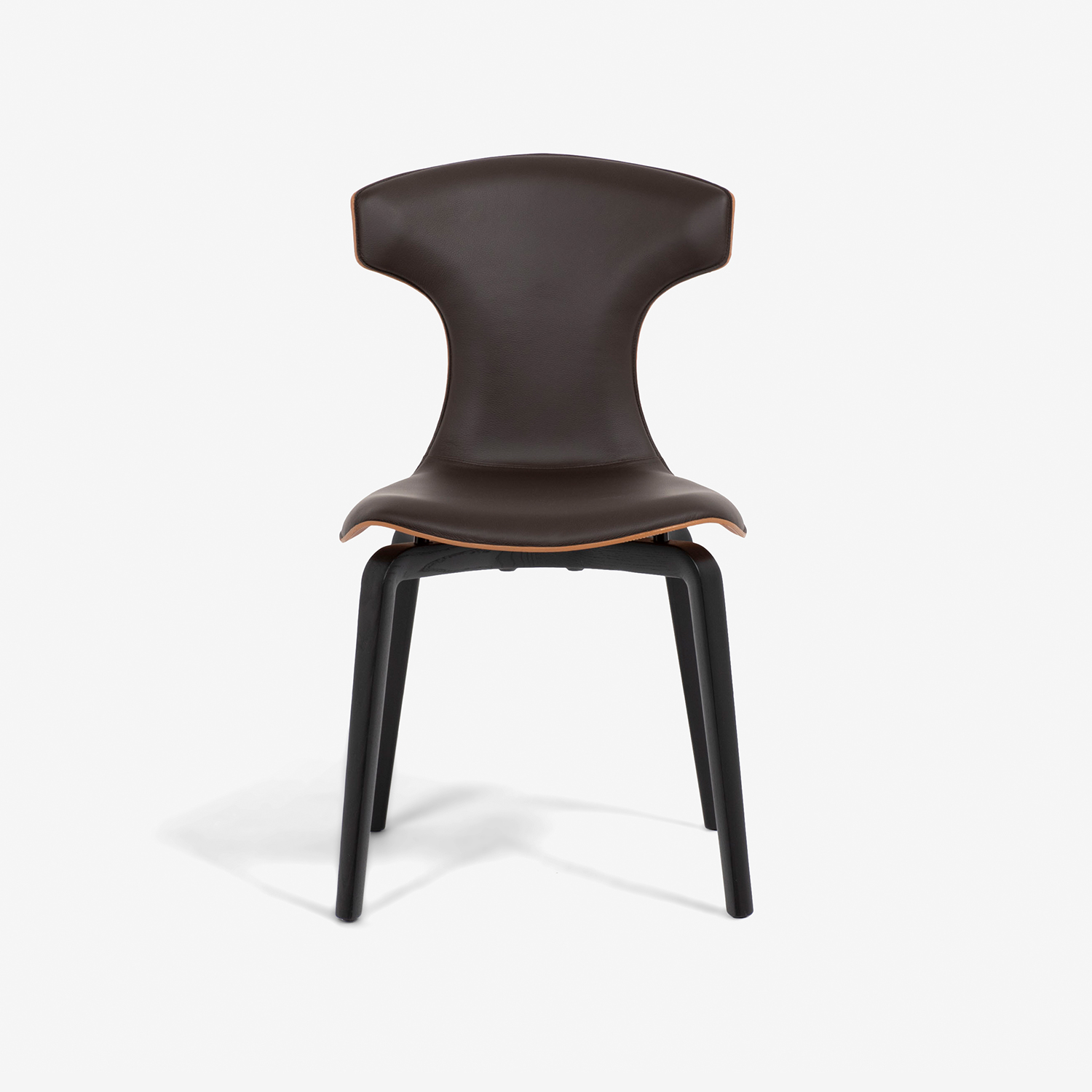 PoltronaFrau(ポルトローナ・フラウ)ダイニングチェア「モンテーラ」革 ハバナブラウン色/キャメル色