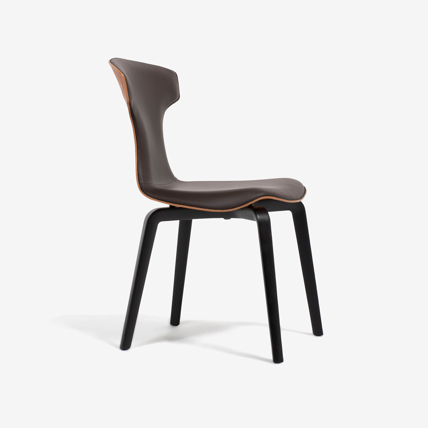 PoltronaFrau(ポルトローナ・フラウ)ダイニングチェア「モンテーラ」革 ハバナブラウン色/キャメル色