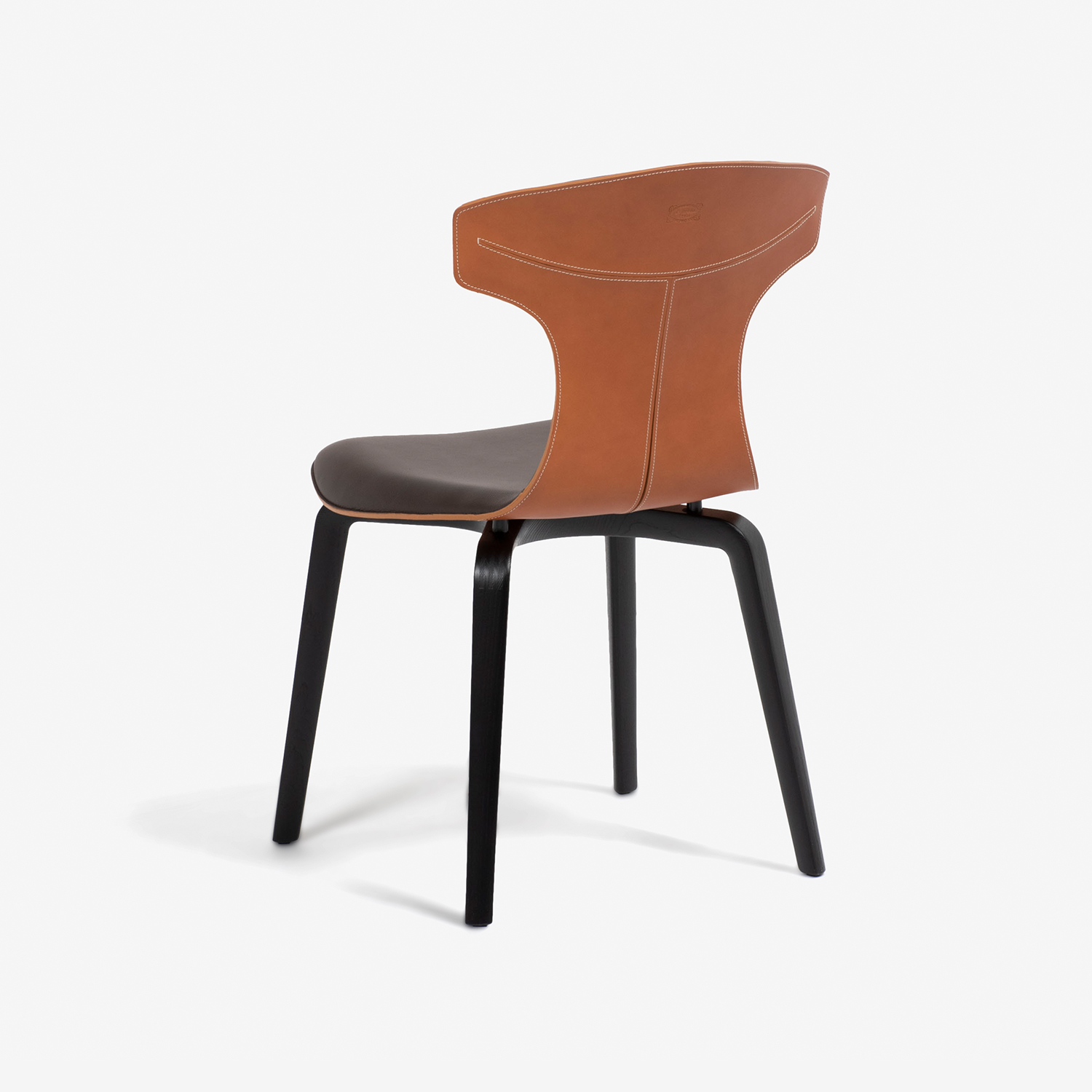 PoltronaFrau(ポルトローナ・フラウ)ダイニングチェア「モンテーラ」革 ハバナブラウン色/キャメル色