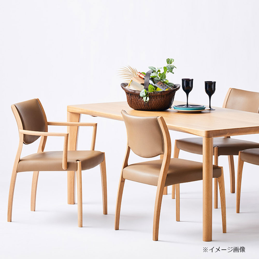 浜本工芸　ダイニングチェア「DC-5400・5404・5408」ナラ材  木部全3色 合成皮革#B全14色［No.5400］