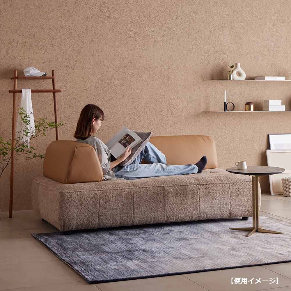 ソファ3点セット「ボラボラ」幅197cm ソファベース/布#SUG-03+背クッション(2個)/革#H-674E【SALE対象品のため5%OFF】