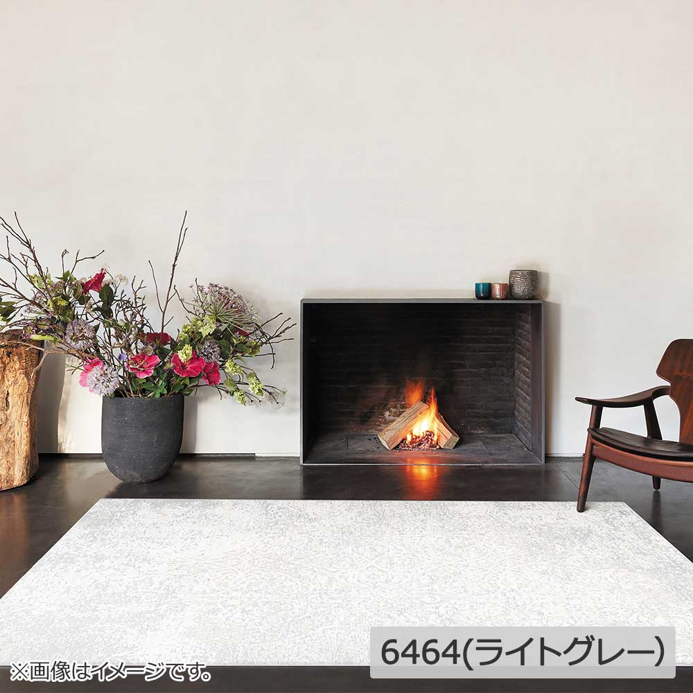 ウィルトンラグ「Manarge -マナージュ-」ライトグレー色 全3サイズ 防炎