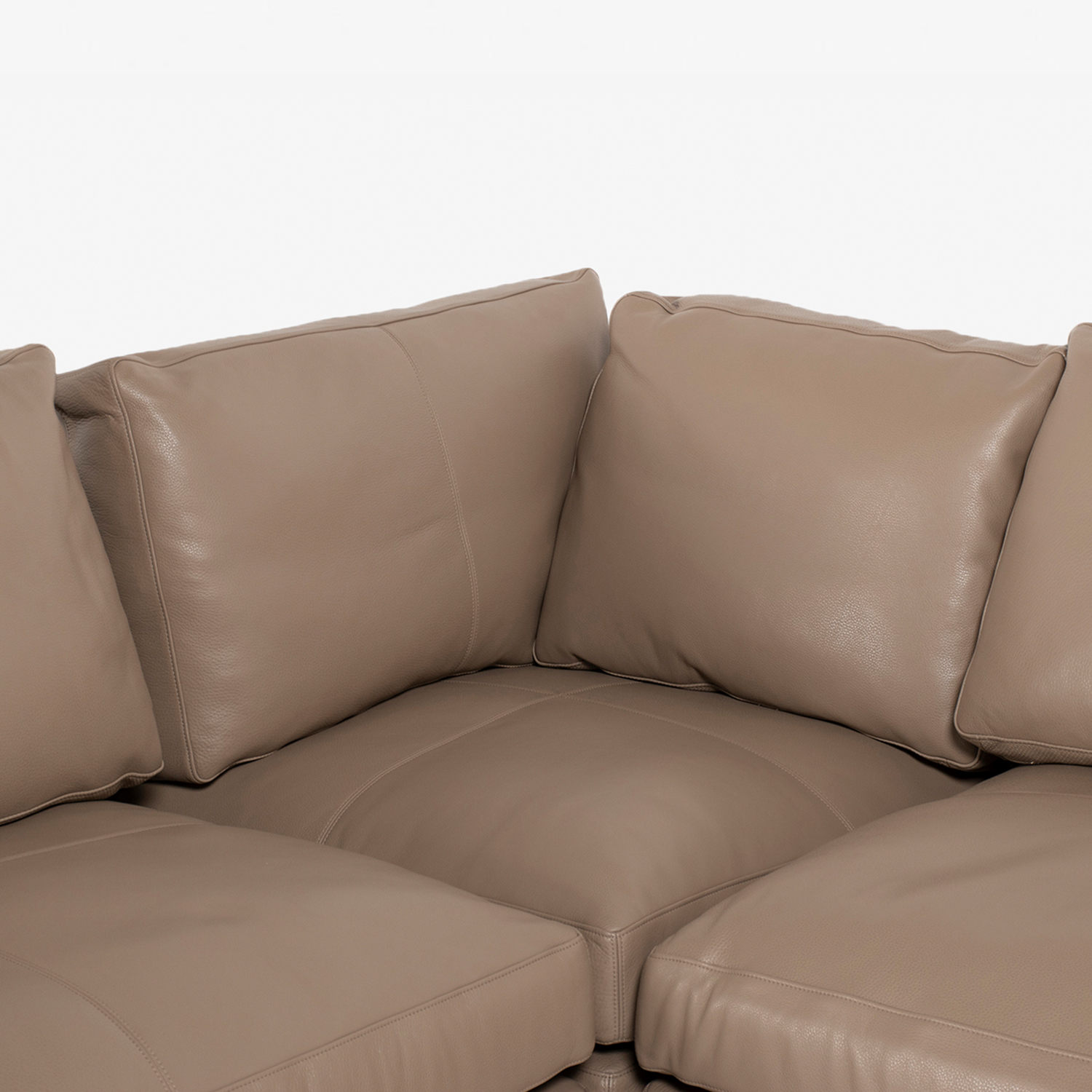 PoltronaFrau（ポルトローナ・フラウ）コーナーソファ「マッシモシステマ」革グレー色