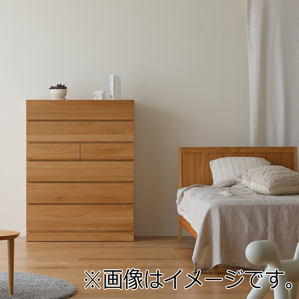 ハイチェスト「レッチェ」幅90cm ホワイトオーク材
