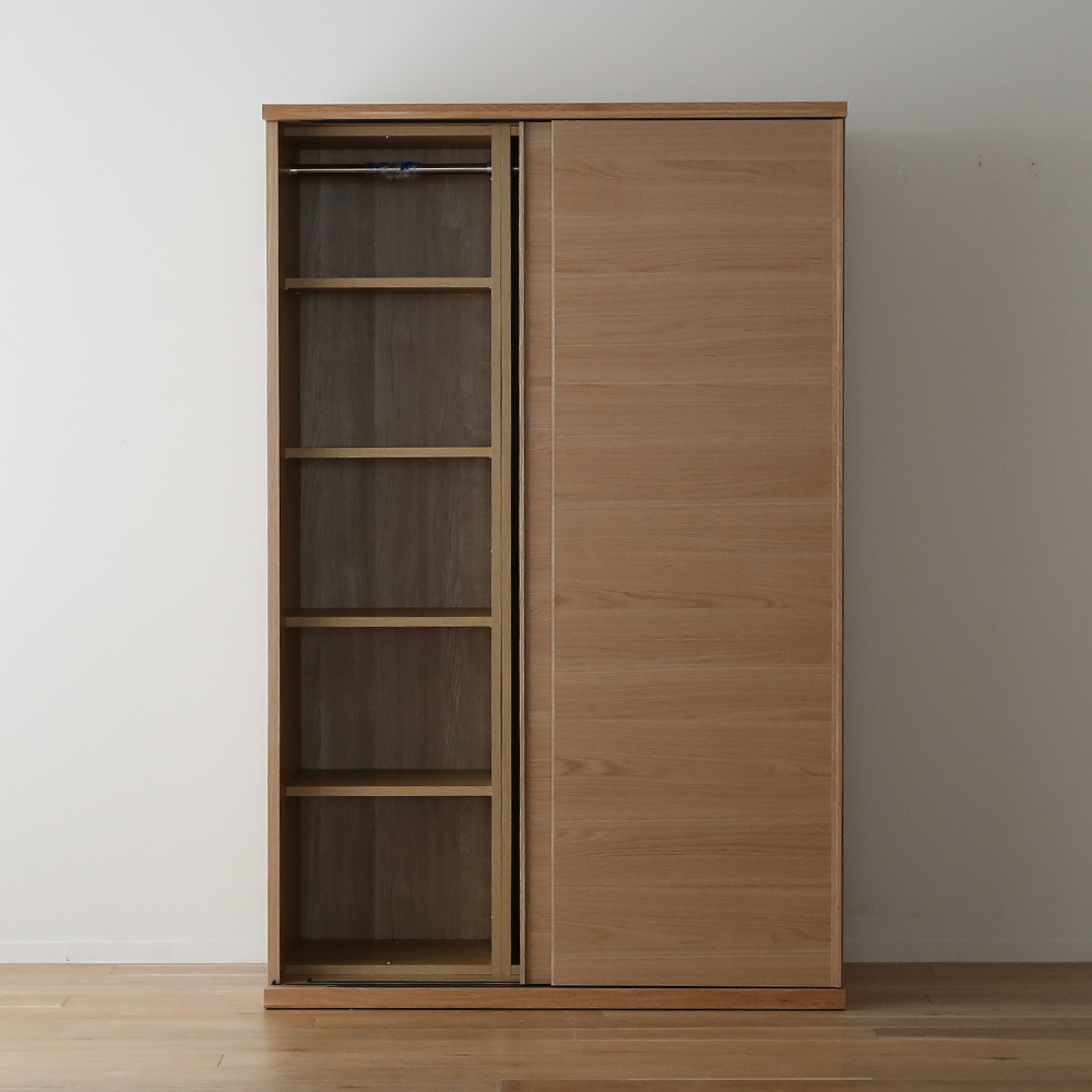ワードローブ「レッチェ」幅120.4cm ホワイトオーク材