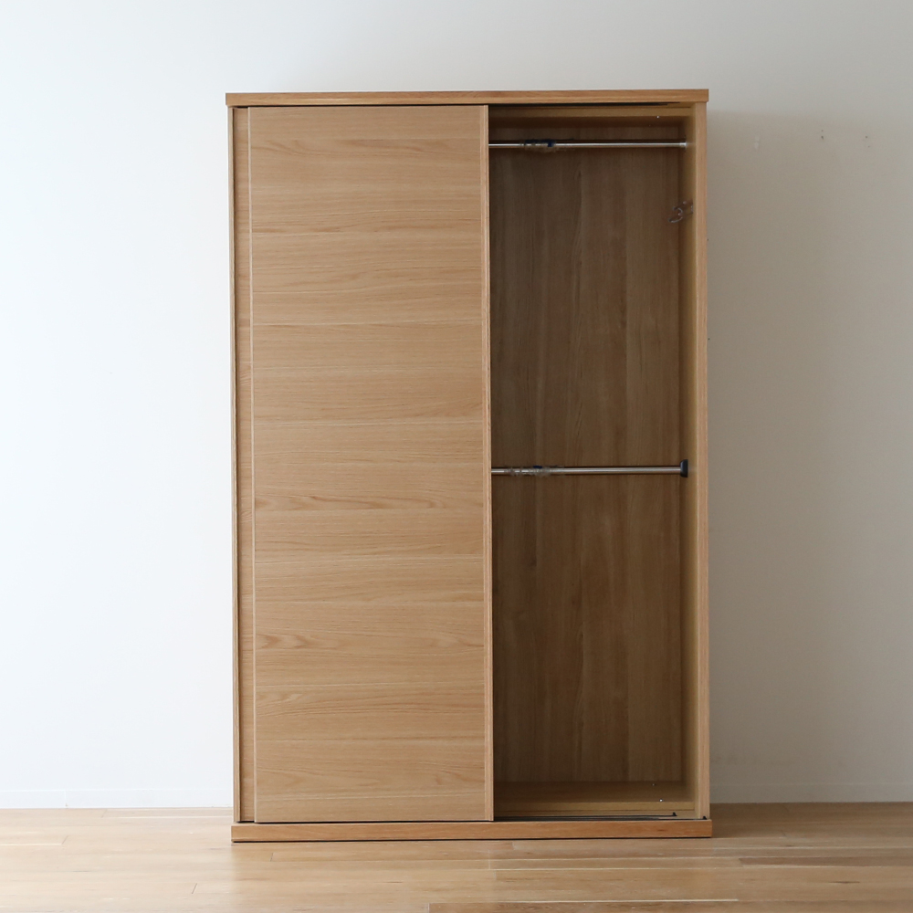 ワードローブ「レッチェ」幅120.4cm ホワイトオーク材