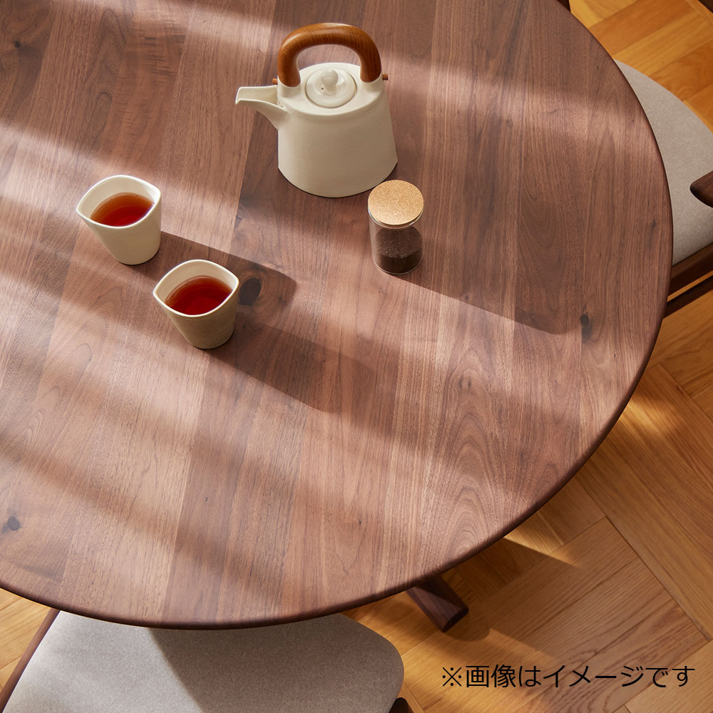 ダイニングテーブル「フィルプラス」円形 直径110cm 1本脚タイプ エッジデザイン3種 樹種・塗装色5種【受注生産品】