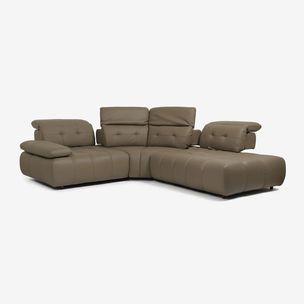 CORIUM(コリウム)コーナーカウチソファ3点セット 向って右カウチ「ヴァロ model.COR-A6351」革#CO-JRY513E パインバーク色
