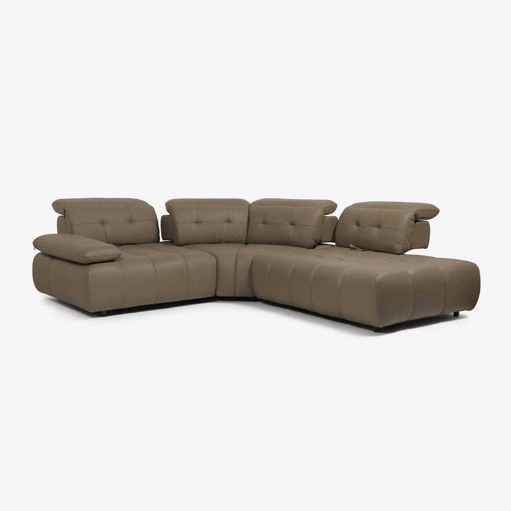 CORIUM(コリウム)コーナーカウチソファ3点セット 向って右カウチ「ヴァロ model.COR-A6351」革#CO-JRY513E パインバーク色