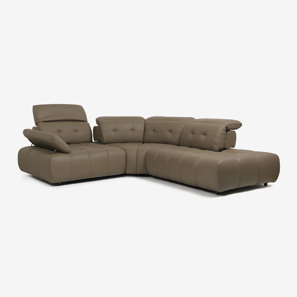 CORIUM(コリウム)コーナーカウチソファ3点セット 向って右カウチ「ヴァロ model.COR-A6351」革#CO-JRY513E パインバーク色
