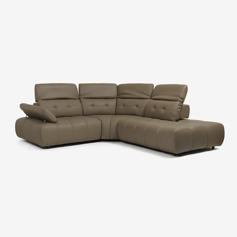 CORIUM(コリウム)コーナーカウチソファ3点セット 向って右カウチ「ヴァロ model.COR-A6351」革#CO-JRY513E パインバーク色