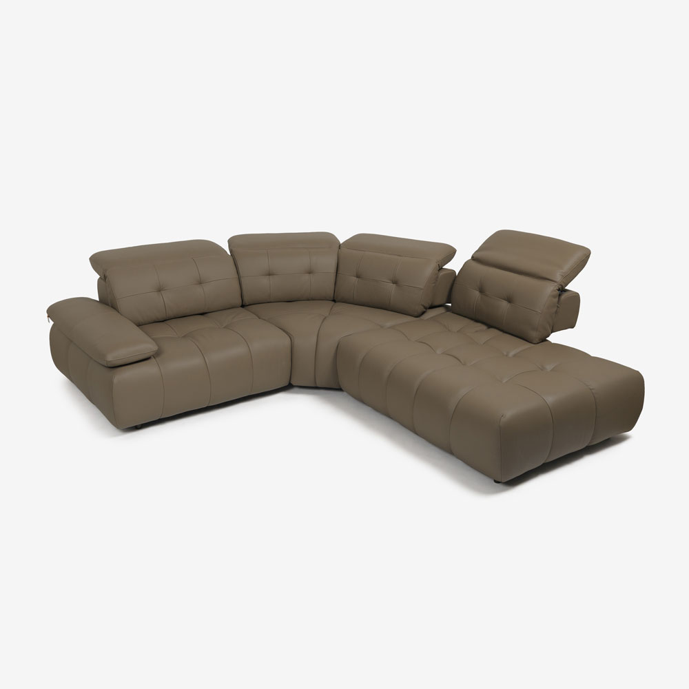 CORIUM(コリウム)コーナーカウチソファ3点セット 向って右カウチ「ヴァロ model.COR-A6351」革#CO-JRY513E パインバーク色