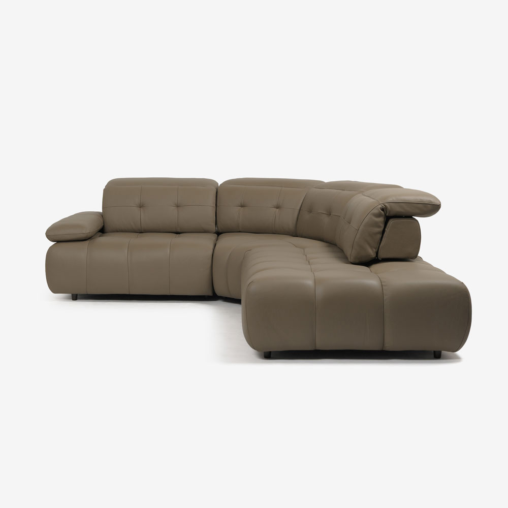 CORIUM(コリウム)コーナーカウチソファ3点セット 向って右カウチ「ヴァロ model.COR-A6351」革#CO-JRY513E パインバーク色