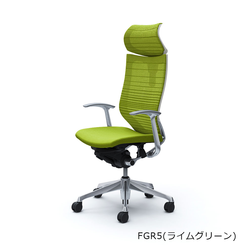 「バロンチェア CP41BW-FGR 」エクストラハイバック 可動ヘッドレスト 座面/クッション 背/グラデーションサポートメッシュ フレーム/ポリッシュ ボディーカラー/ホワイト デザインアーム 張地全6色【受注生産品】okamura(オカムラ)