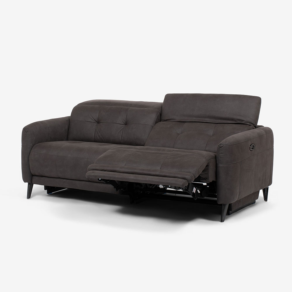 電動リクライニング ソファ「サントル」幅194cm 布グレー GRY＃B-16