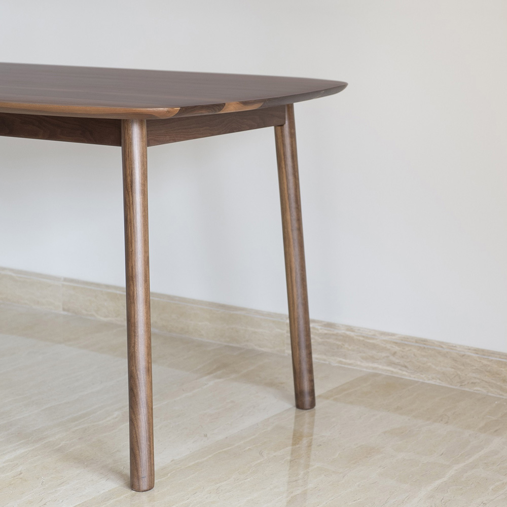IKASAS(イカサ)ダイニングテーブル「SUIPPO-スイッポ-DINING TABLE 150/210」ウォールナット材 全2サイズ