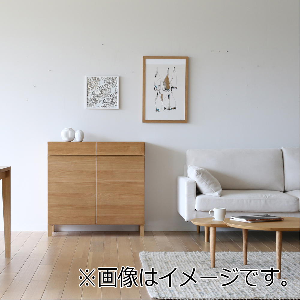 サイドボード「レッチェ」幅90cm ホワイトオーク材