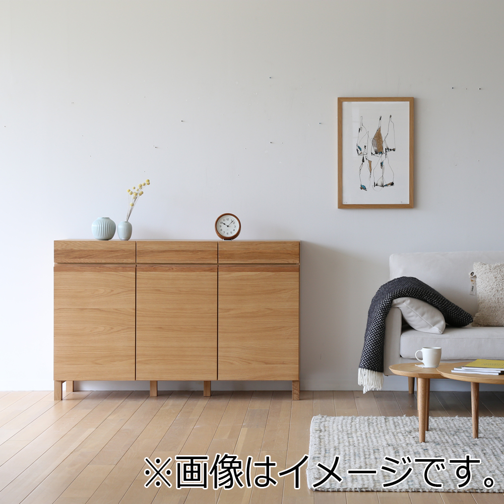 サイドボード「レッチェ」幅134.2cm ホワイトオーク材
