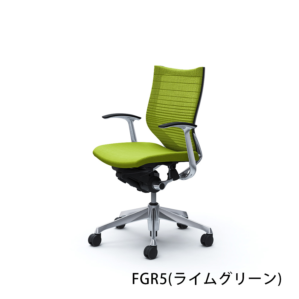 「バロンチェア CP43BR-FGR」ローバック 座面/クッション 背/グラデーションサポートメッシュ フレーム/ポリッシュ ボディーカラー/ブラック デザインアーム 張地全6色【受注生産品】okamura(オカムラ)