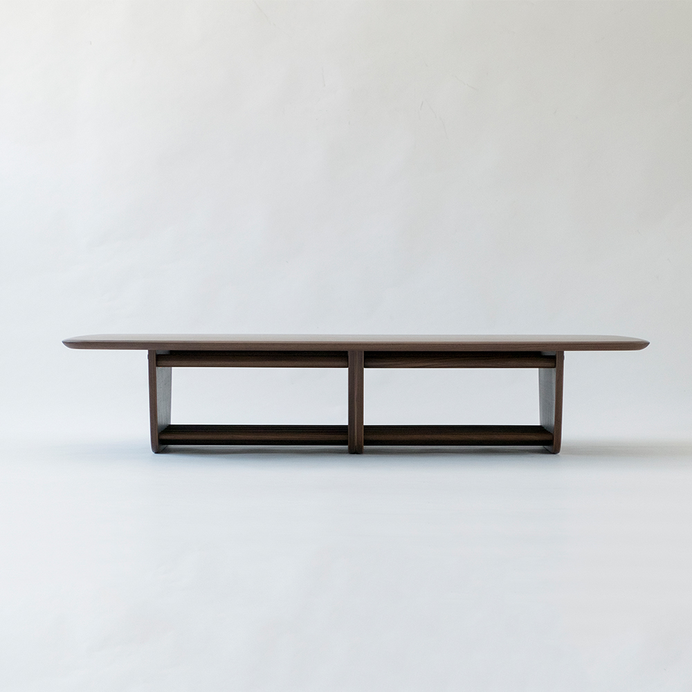 IKASAS(イカサ)リビングテーブル「SUIPPO-スイッポ-LIVING TABLE 165」ウォールナット材 ハイ/ロー組み替え可能