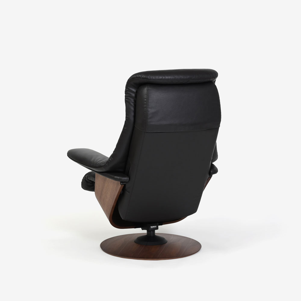カリモク家具 リクライニングチェア「R307」半革#X353ビターブラウン色 木部ウォールナット色