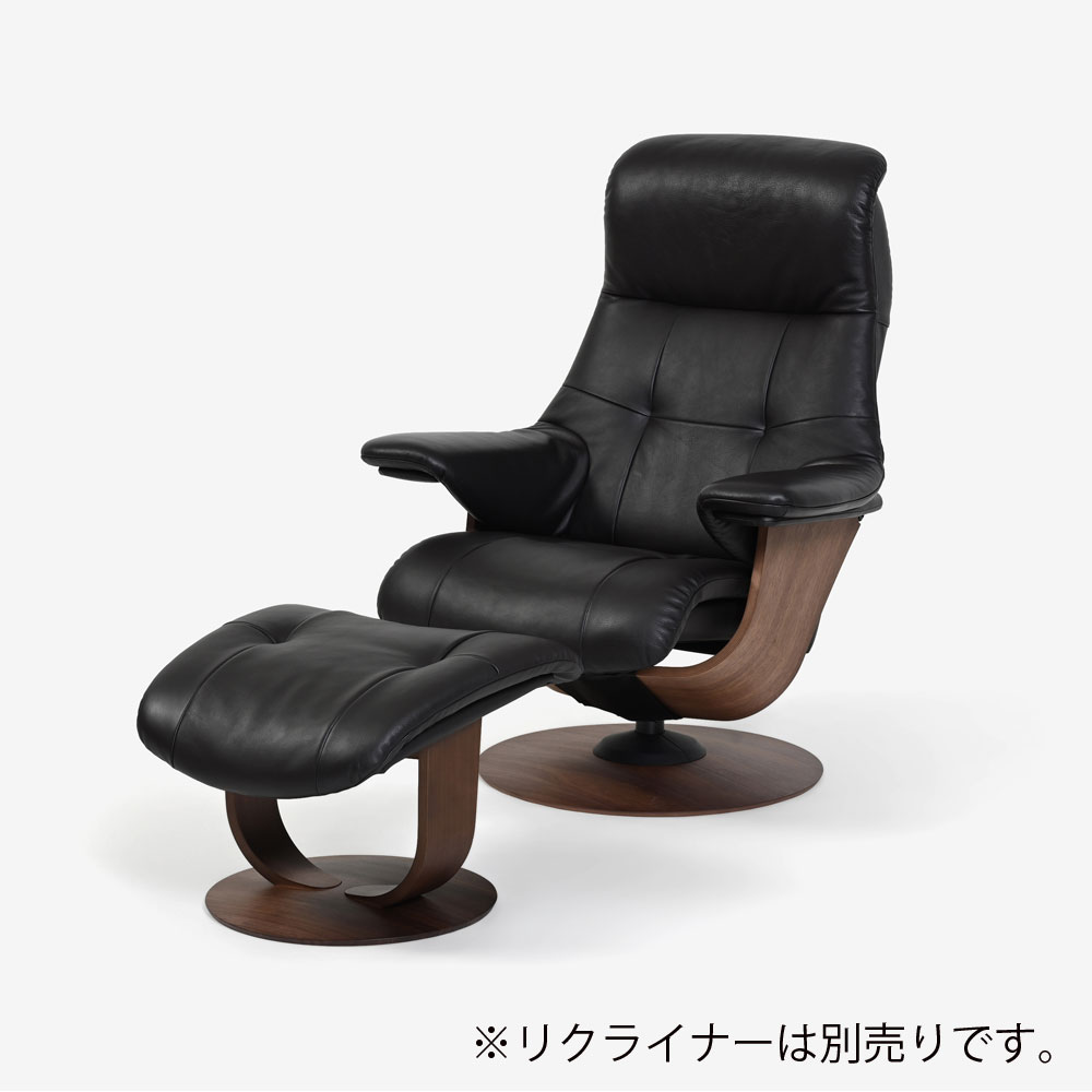 カリモク家具 オットマン「R307」半革#X353ビターブラウン色 木部ウォールナット色