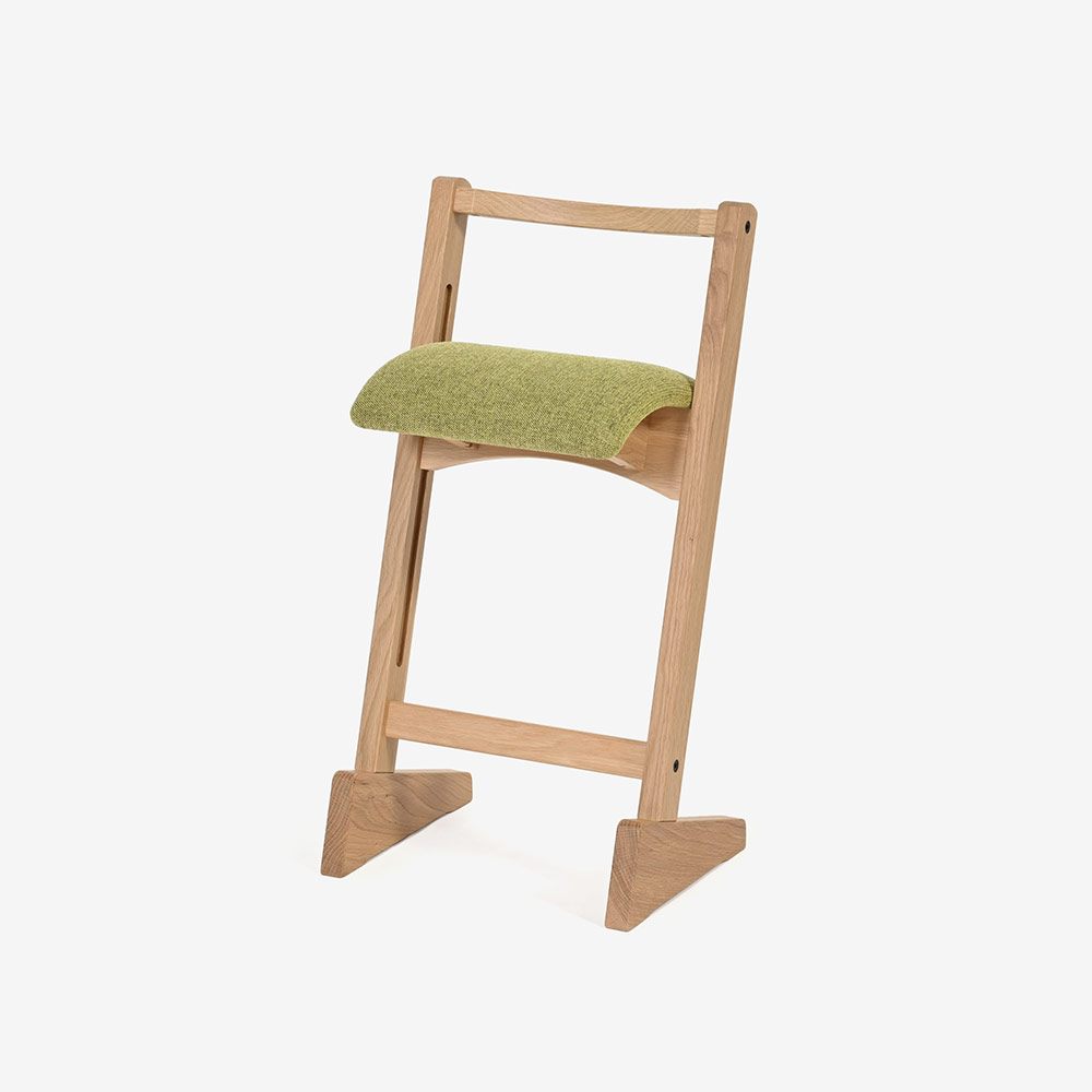 匠工芸 スツール「PARROT CHAIR パロットチェア」オーク材 布#F1Vesper GR色【受注生産品】