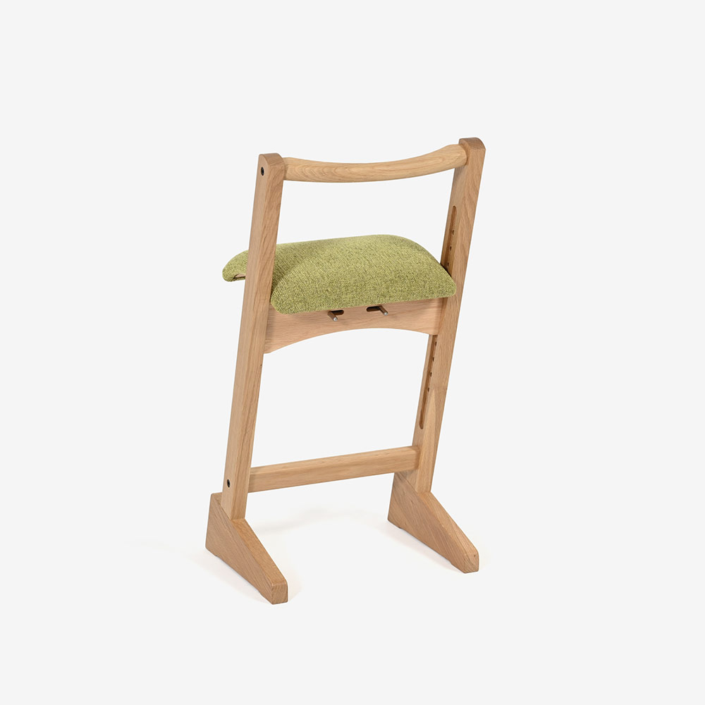 匠工芸 スツール「PARROT CHAIR パロットチェア」オーク材 布#F1Vesper GR色【受注生産品】