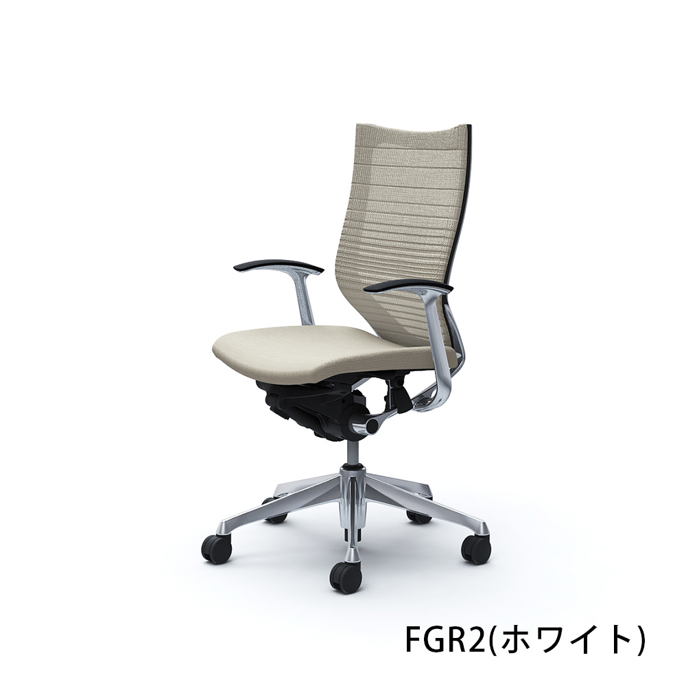 「バロンチェア CP45BR-FGR」ハイバック 座面/クッション 背/グラデーションサポートメッシュ フレーム/ポリッシュ ボディーカラー/ブラック デザインアーム 張地全6色【受注生産品】okamura(オカムラ)