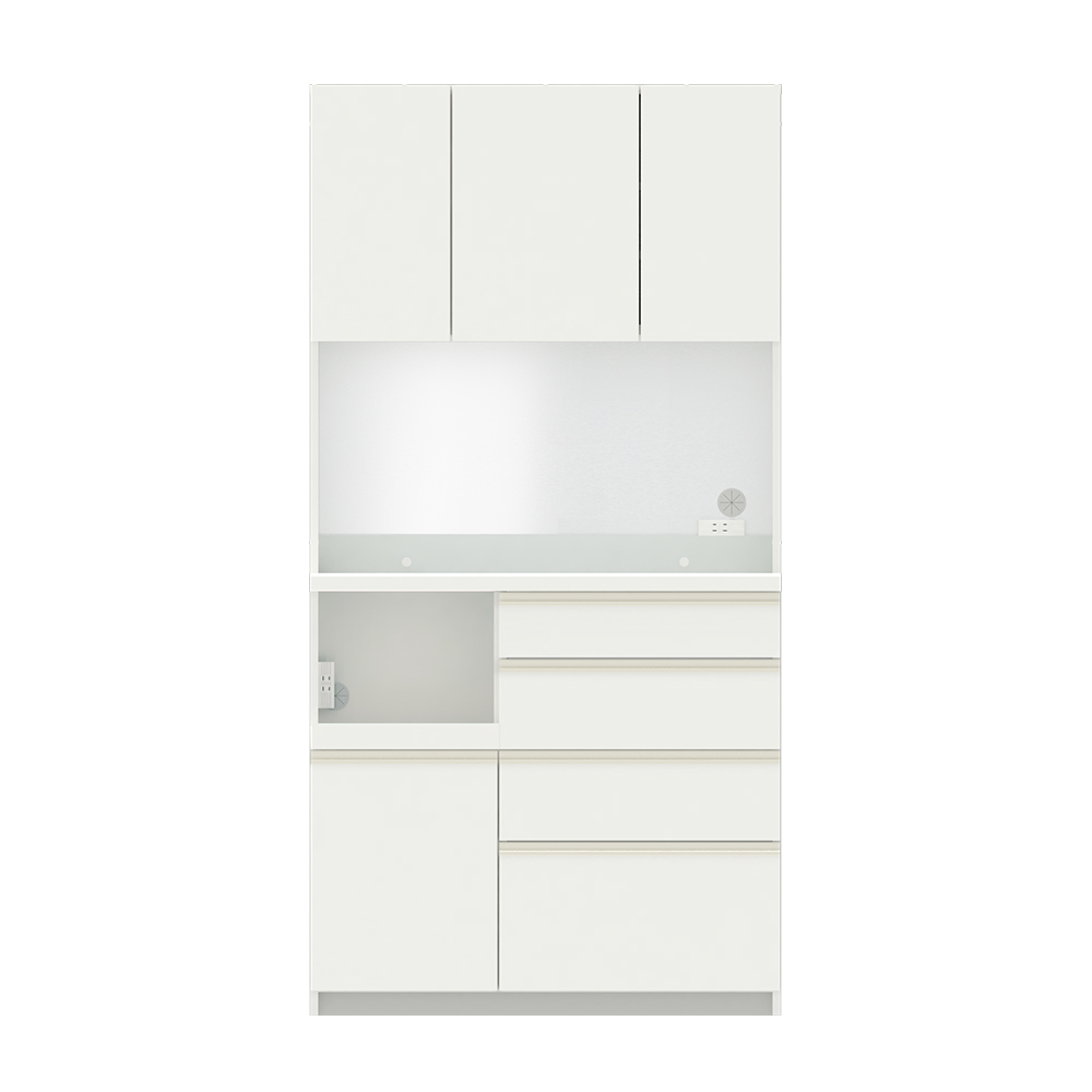 Pamouna(パモウナ)オープンボード「ECB-1000R」幅100cm 奥行50cm 高さ197.5cm 開き扉 ハイカウンター 全3色