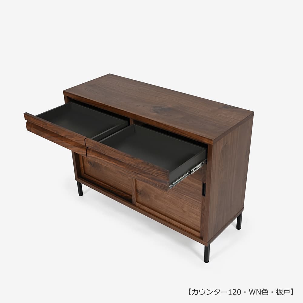 カウンター「RE. アールイー」幅全3サイズ 全2色 引き戸2タイプ(ガラス戸・板戸)【受注生産品】【セール対象品のため5%OFF】