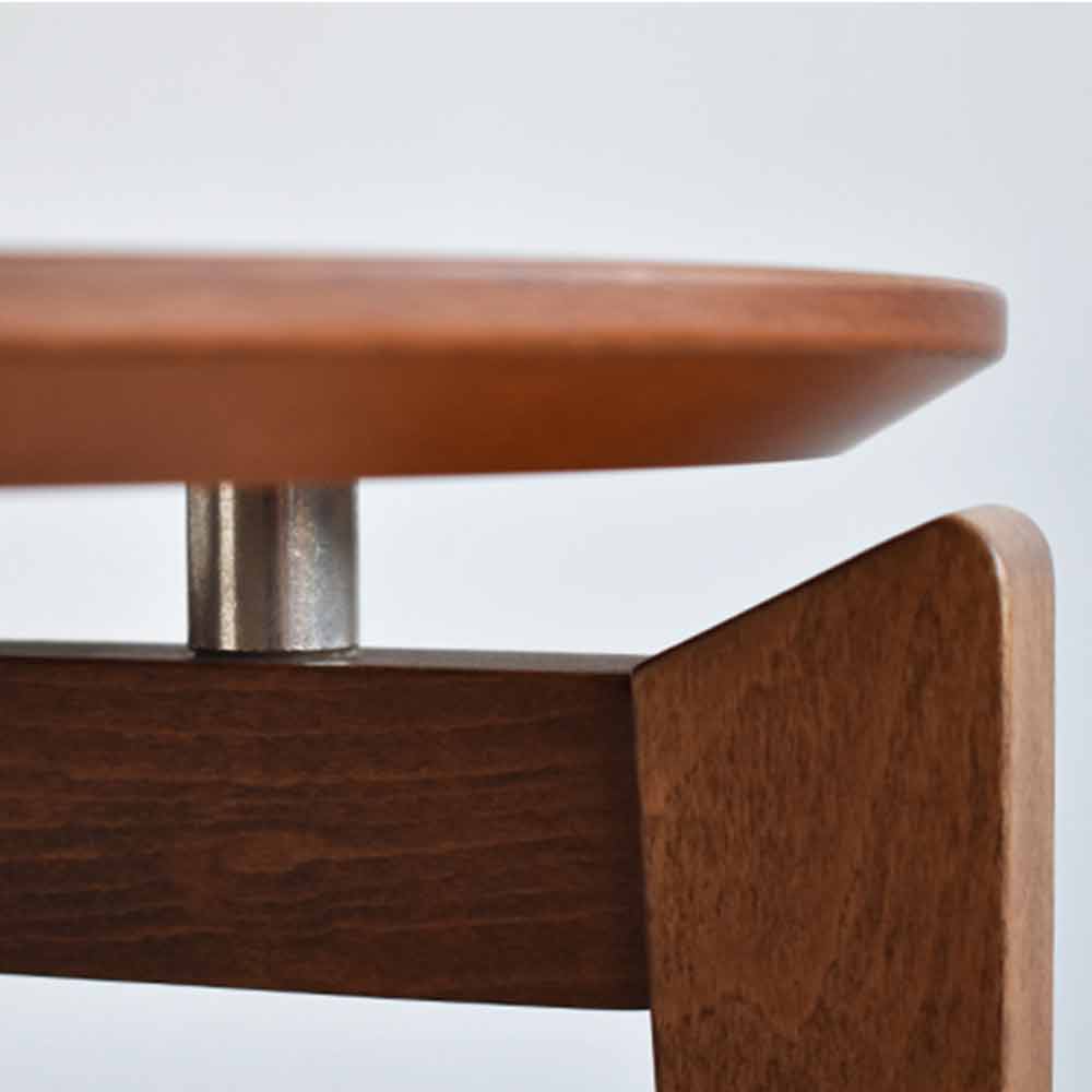 Calligaris(カリガリス)サイドテーブル 「シンボル CS5055-P」丸400 ウォールナット色