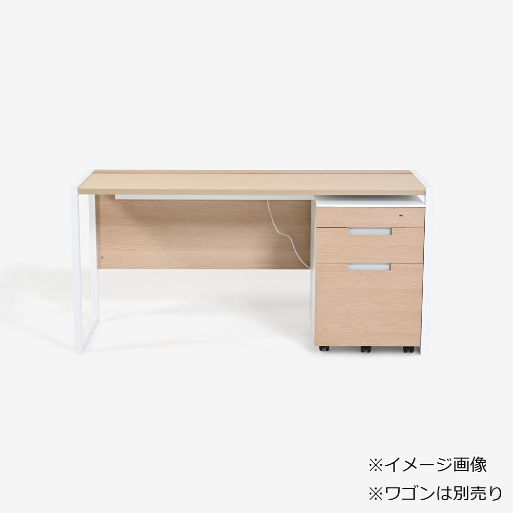 デスク「マスターピース 」ナチュラル/ホワイト色 全2サイズ 天板全2種