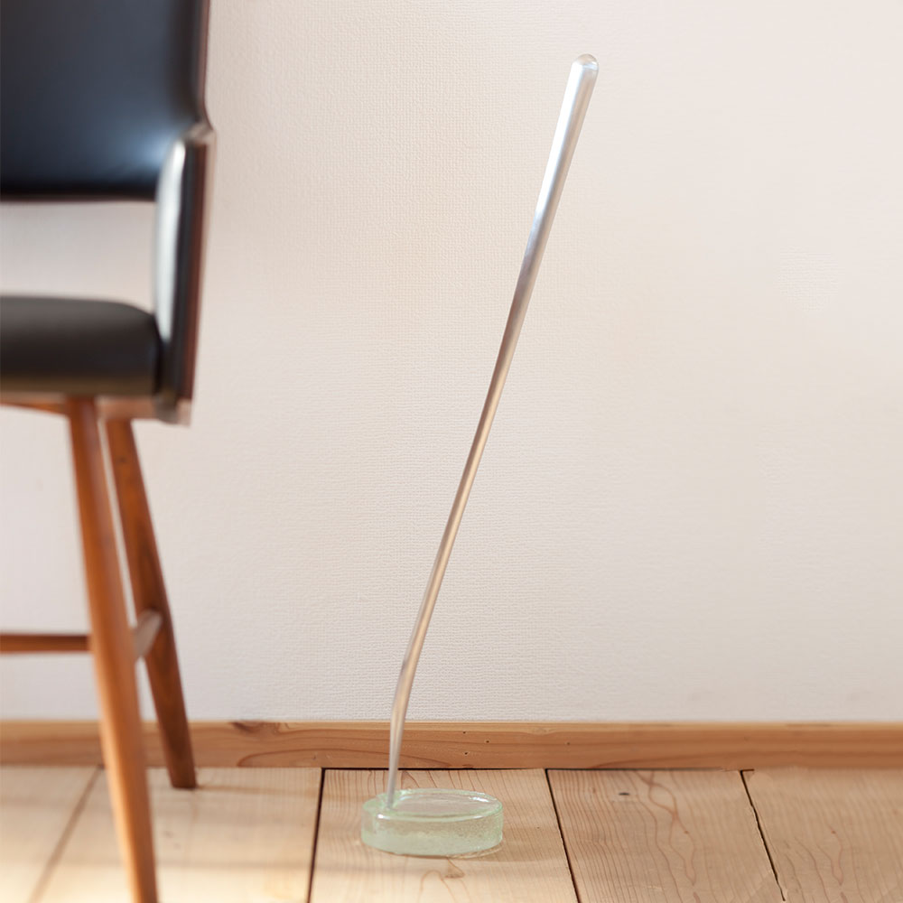 靴べら「MK+51 ロング」スタンド付き ヘアライン仕上げ