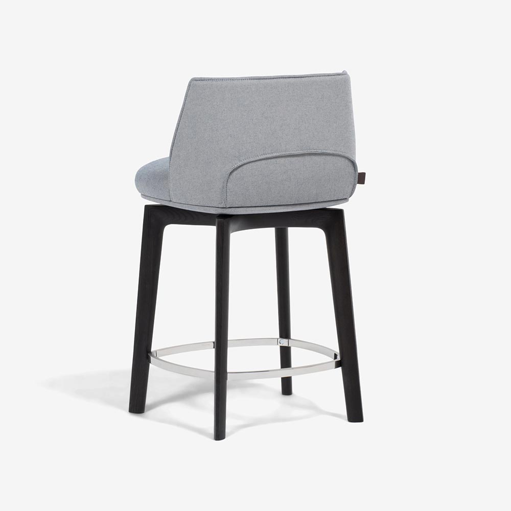 PoltronaFrau(ポルトローナ・フラウ)カウンターチェア「アーチボルド スツール」布グレー色 #Kvadrat Field 2 col.723