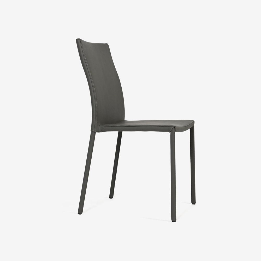 ligne roset(リーン・ロゼ)ダイニングチェア「ロゼスリム」革グレー【受注生産品】【LIGNE ROSET FAIR 6月28日(日)まで15%OFF】
