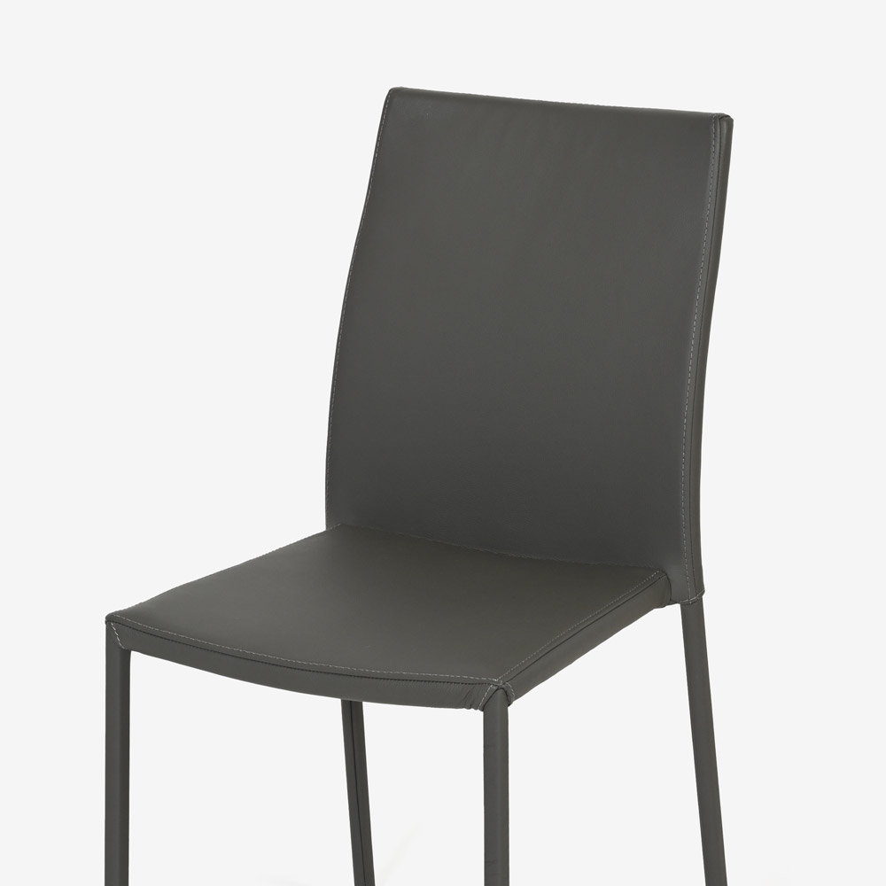 ligne roset(リーン・ロゼ)ダイニングチェア「ロゼスリム」革グレー【受注生産品】【LIGNE ROSET FAIR 6月28日(日)まで15%OFF】
