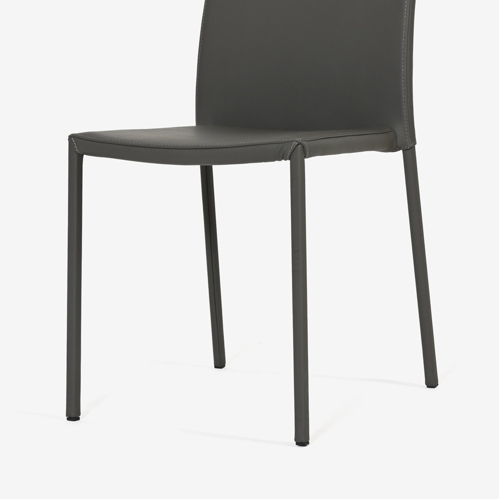 ligne roset(リーン・ロゼ)ダイニングチェア「ロゼスリム」革グレー【受注生産品】【LIGNE ROSET FAIR 6月28日(日)まで15%OFF】