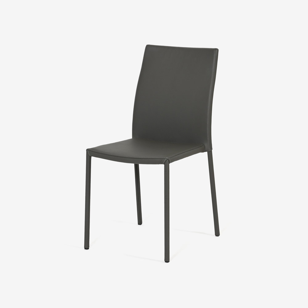ligne roset(リーン・ロゼ)ダイニングチェア「ロゼスリム」革グレー【受注生産品】【LIGNE ROSET FAIR 6月28日(日)まで15%OFF】