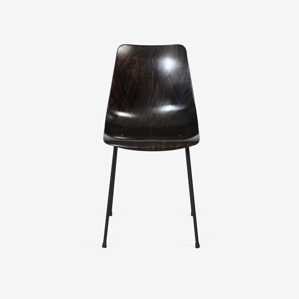 ligne roset(リーン・ロゼ)ダイニングチェア「ロゼシーエム131」ダークブラウン色 脚スチール【LIGNE ROSET FAIR 6月28日(日)まで15%OFF】