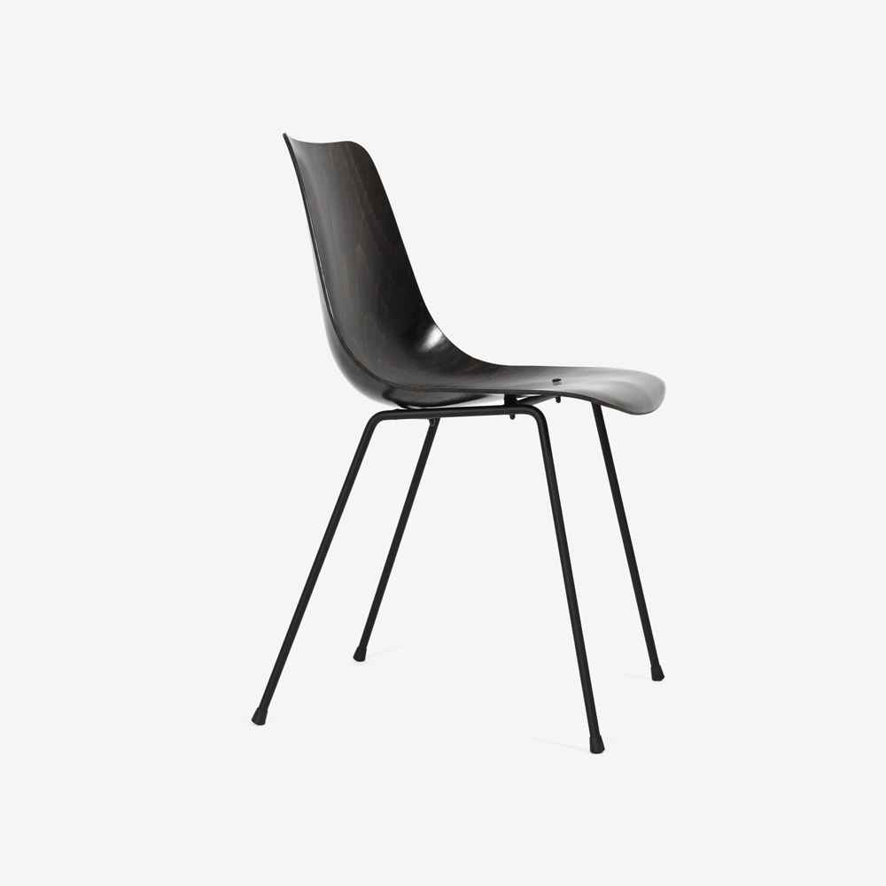 ligne roset(リーン・ロゼ)ダイニングチェア「ロゼシーエム131」ダークブラウン色 脚スチール【LIGNE ROSET FAIR 6月28日(日)まで15%OFF】