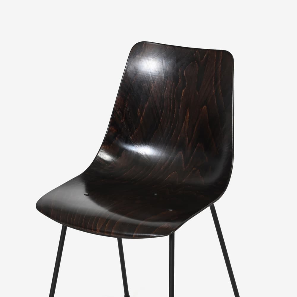 ligne roset(リーン・ロゼ)ダイニングチェア「ロゼシーエム131」ダークブラウン色 脚スチール【LIGNE ROSET FAIR 6月28日(日)まで15%OFF】