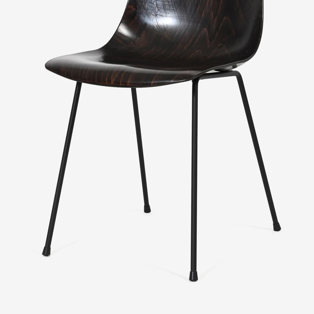 ligne roset(リーン・ロゼ)ダイニングチェア「ロゼシーエム131」ダークブラウン色 脚スチール【LIGNE ROSET FAIR 6月28日(日)まで15%OFF】
