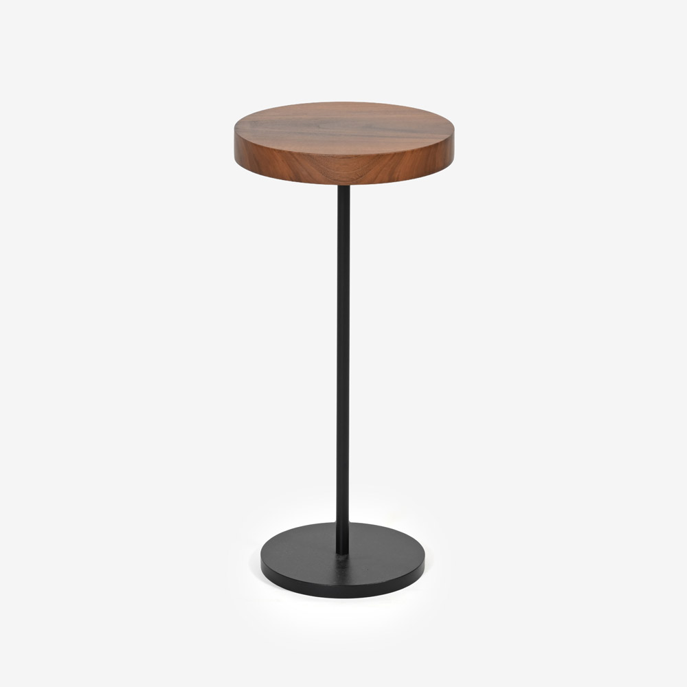 ligne roset（リーン・ロゼ）サイドテーブル「ロゼシャンテレール」丸25cm ウォールナット材【受注生産品】【LIGNE ROSET FAIR 6月28日(日)まで15%OFF】