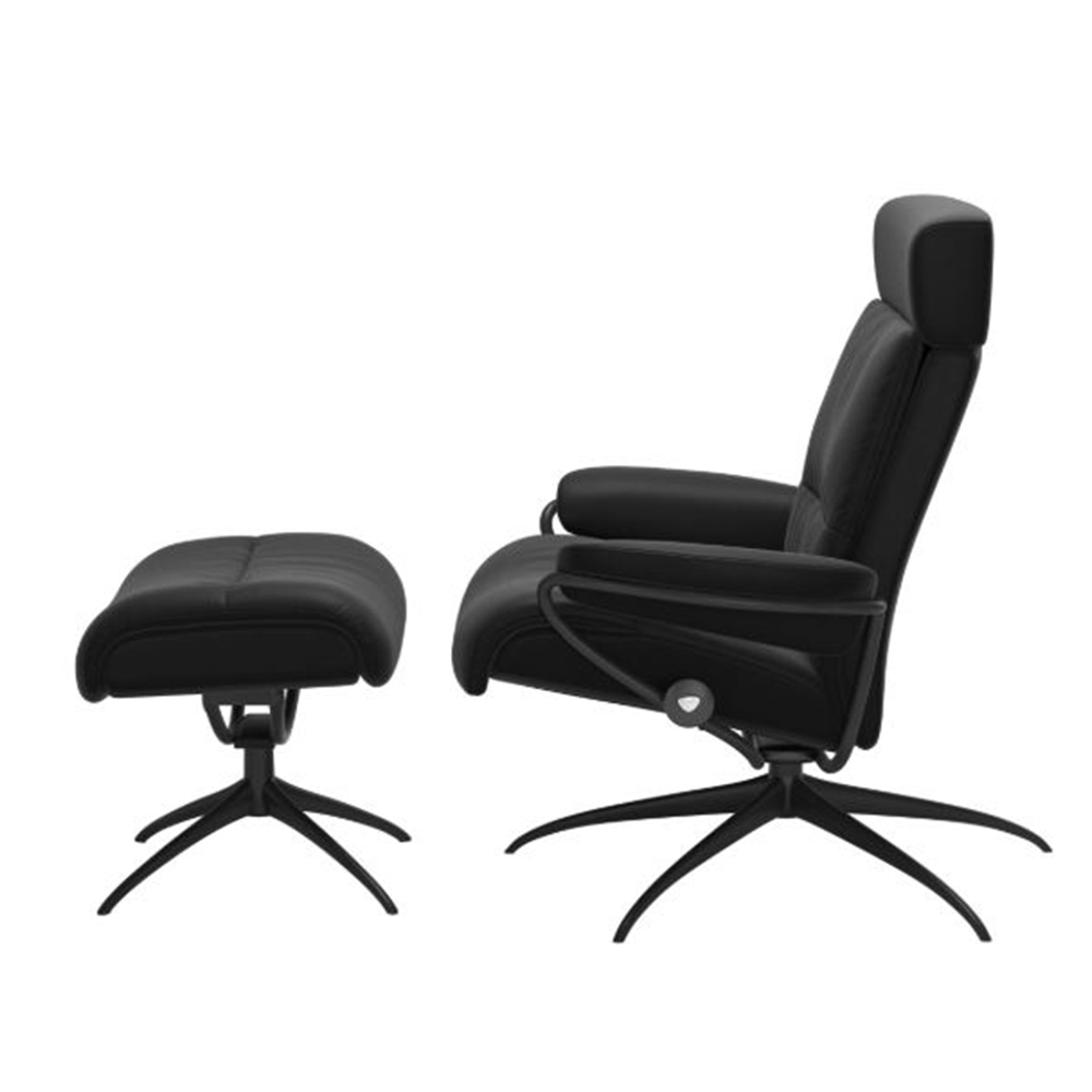 EKORNES(エコーネス)リクライニングチェア「ストレスレス トーキョー」スターベース ヘッドレスト付ローバック オットマン付 全2色