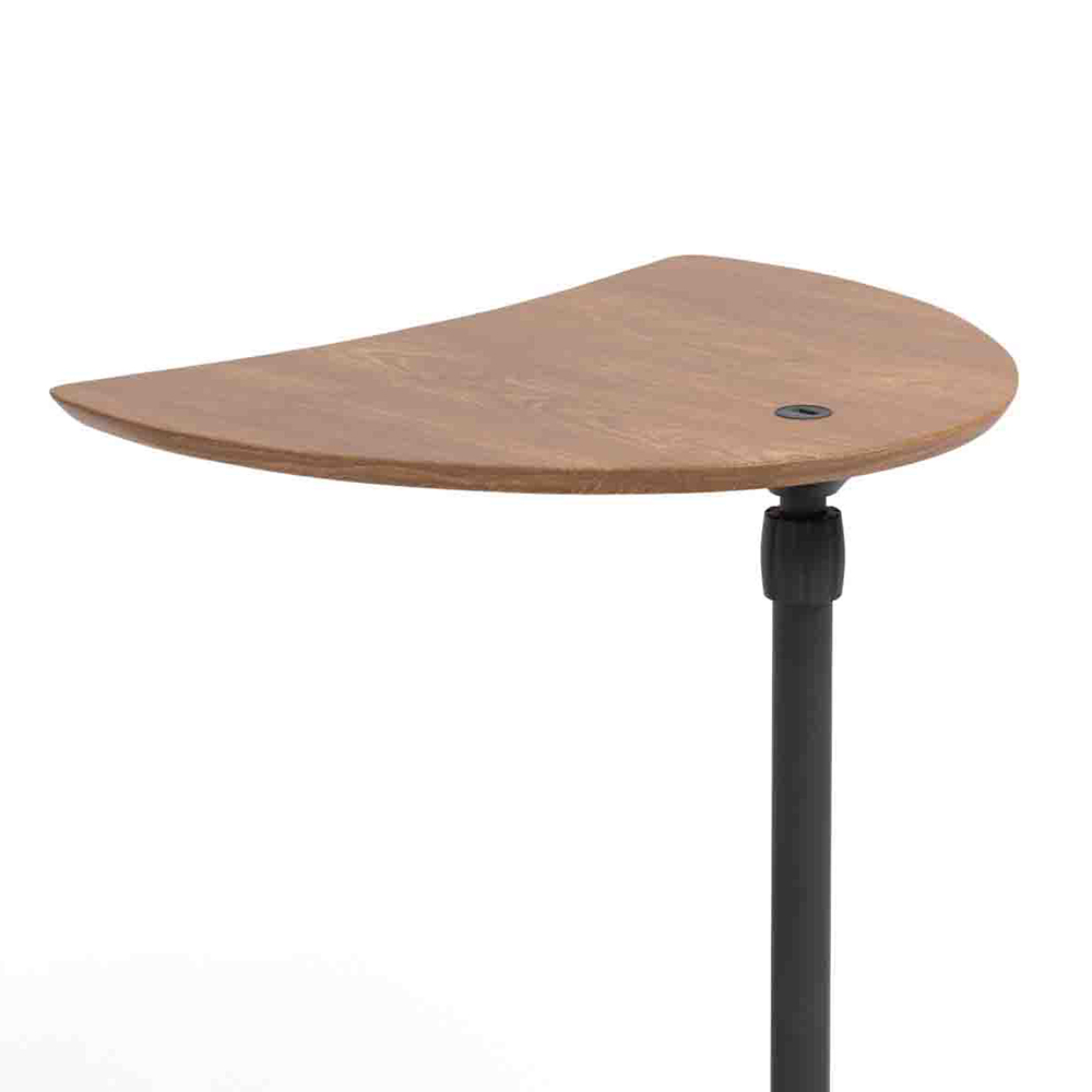 EKORNES(エコーネス)サイドテーブル「USBテーブルA」ウォールナット色 支柱ブラック
