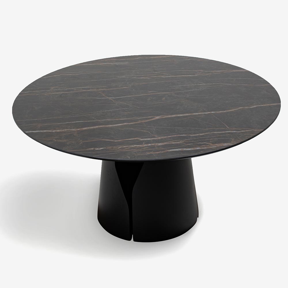 cattelan italia (カッテラン・イタリア)　ダイニングテーブル「ジアノ」円形 直径140cm セラミック材 ポルトロ色