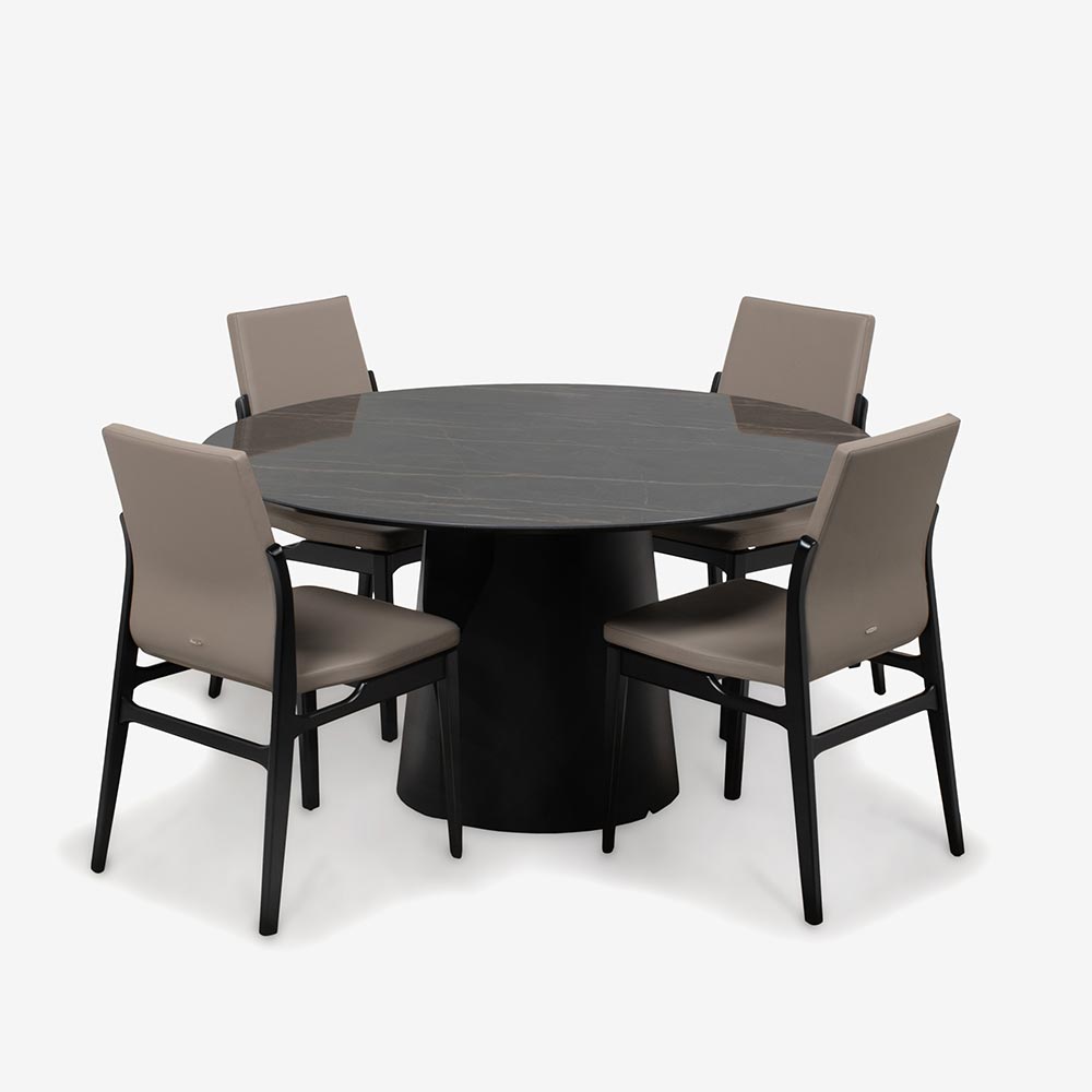 cattelan italia (カッテラン・イタリア)　ダイニングテーブル「ジアノ」円形 直径140cm セラミック材 ポルトロ色